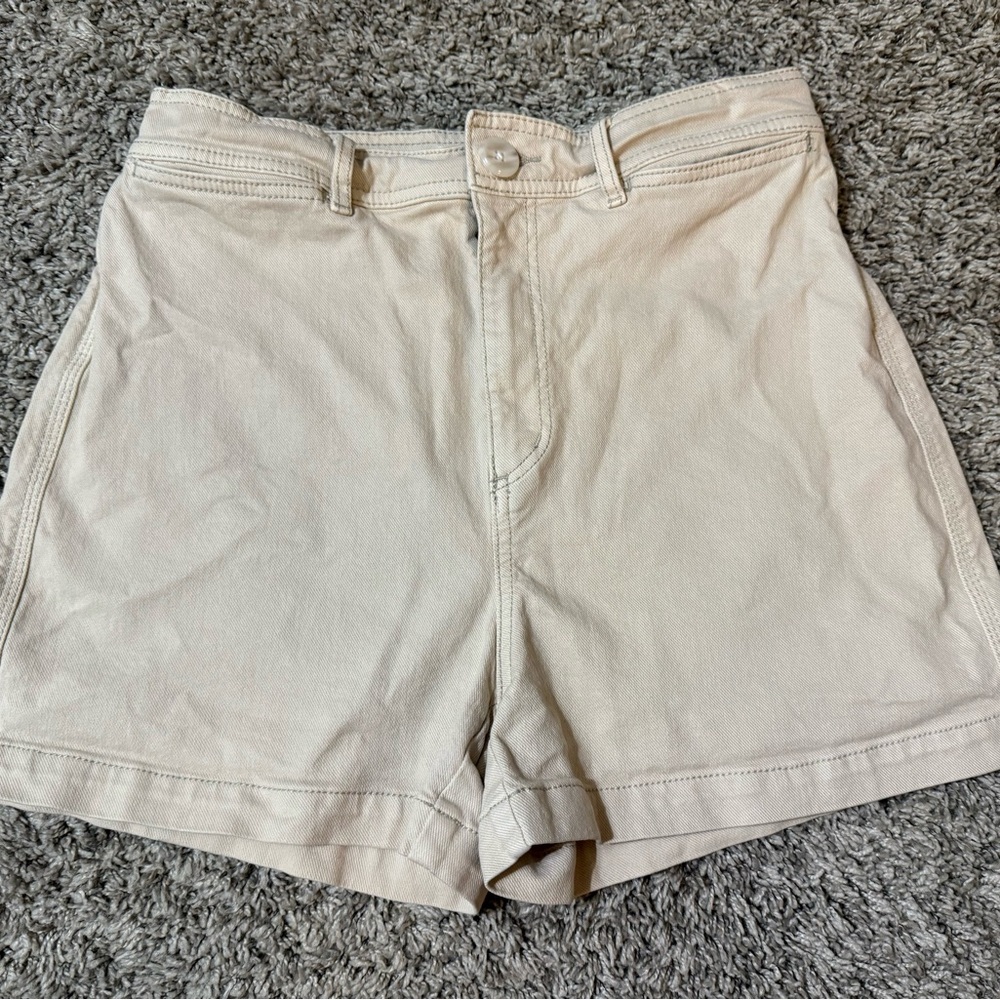 LOFT Cream High Waist Shorts Women’s size 27